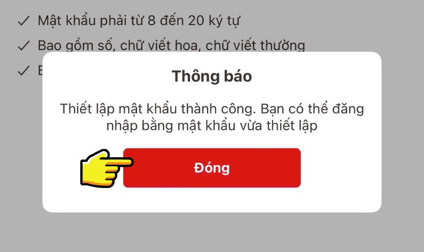 Bấm chọn nút Đóng