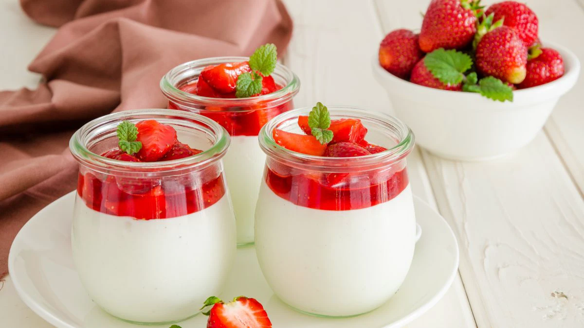 Panna Cotta dâu tây