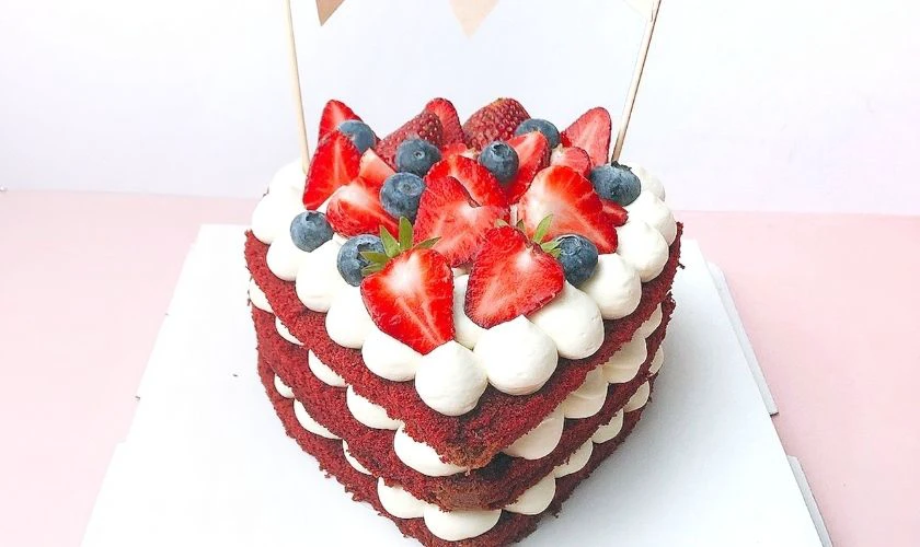 Mẫu bánh ngày Valentine hình trái tim