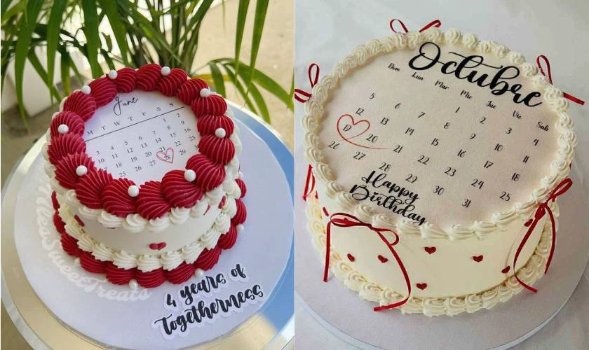 Bánh kem cháy kèm thông điệp tình yêu