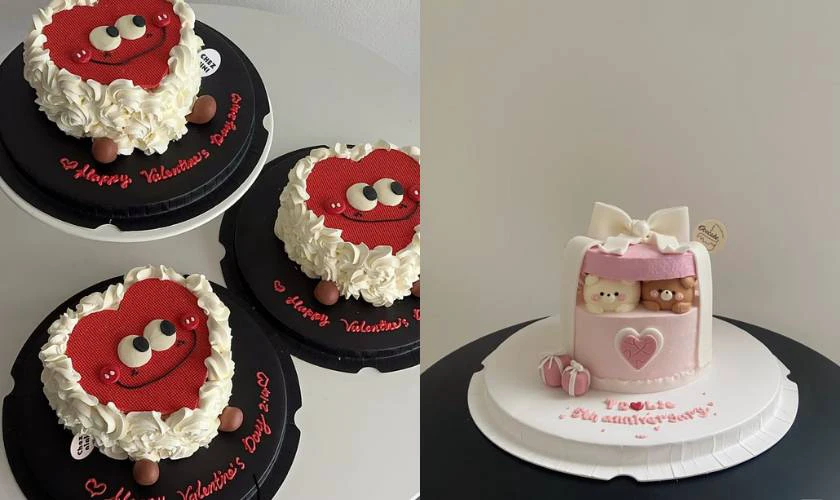 Bánh kem phong cách Hàn Quốc tối giản