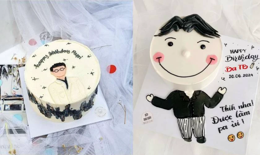 Mẫu bánh kem Valentine 14/2 cho nam