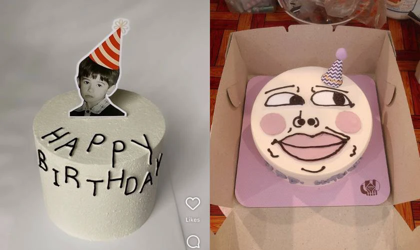 Mẫu bánh kem hài hước