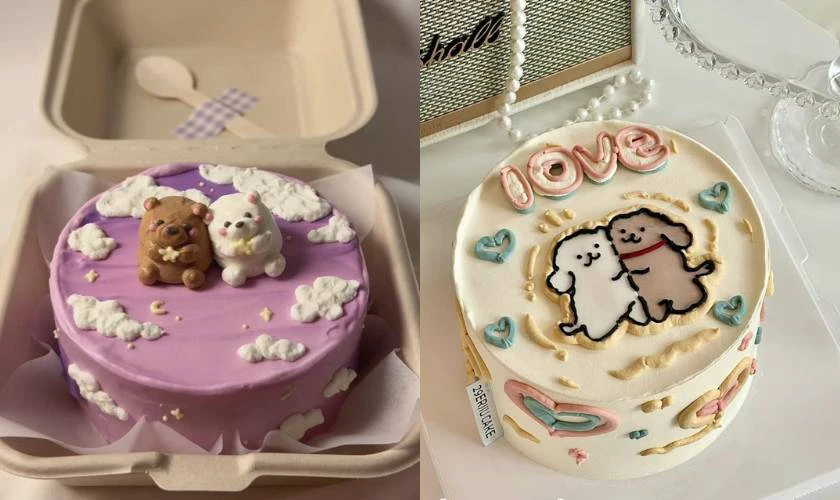 Mẫu bánh kem Valentine 14/2 cho nữ đáng yêu