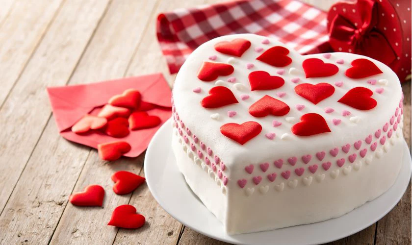 Các mẫu bánh Valentine trắng đẹp