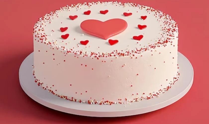 Các mẫu bánh Valentine trắng mới