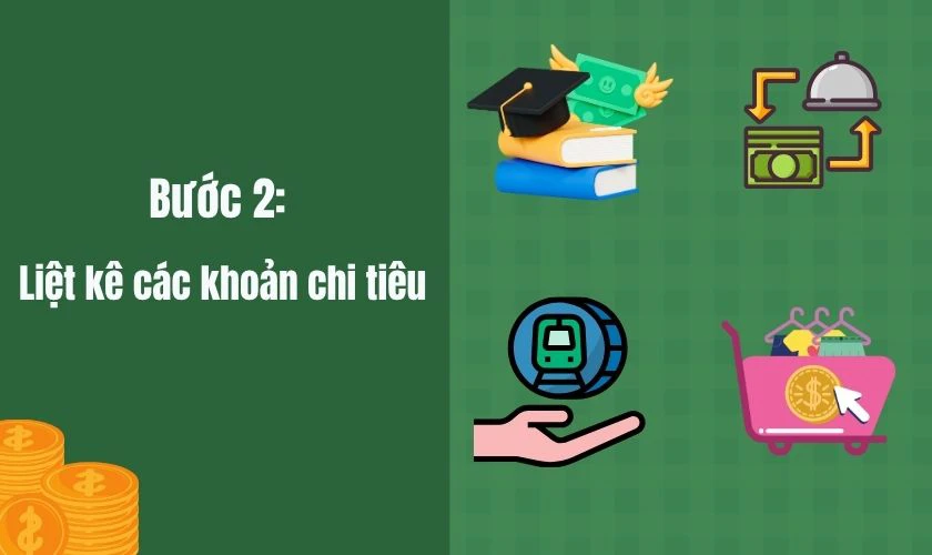 Liệt kê các khoản chi tiêu cố định và linh hoạt