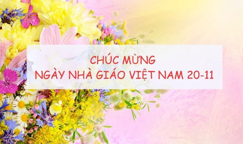 Thiệp hình hoa đẹp cho Teacher Day