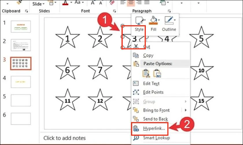 Trong trò chơi Lucky Number, phần quan trọng là tạo liên kết đến các câu hỏi. Sử dụng lệnh Action Settings để kết nối