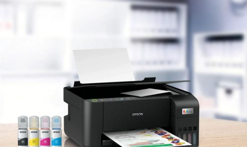 Máy in giá rẻ cho học sinh phun màu Epson EcoTank L3210