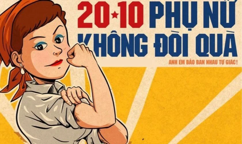 Ảnh chế 20/10 phụ nữ không đòi quà