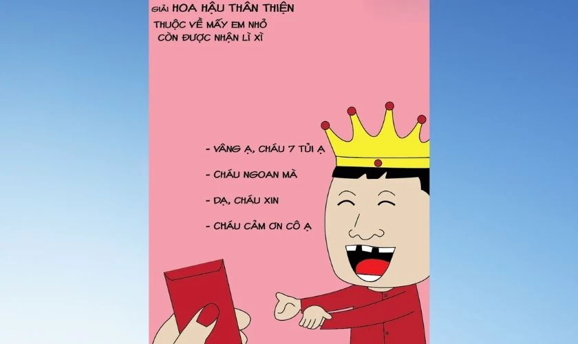 Meme lì xì Tết 2026 hài hước