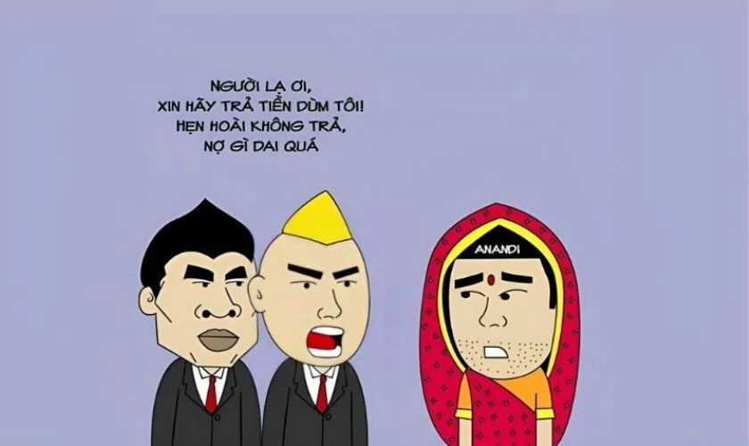 Meme Tết về việc đòi nợ hài hước