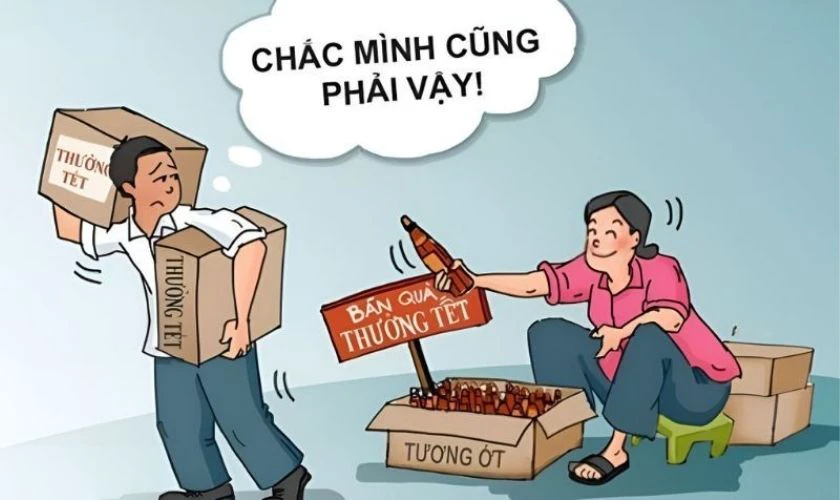 Meme thưởng Tết và tăng lương năm 2026