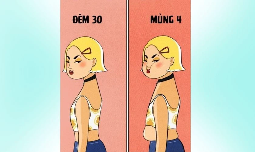 Meme tăng cân ngày Tết 2026