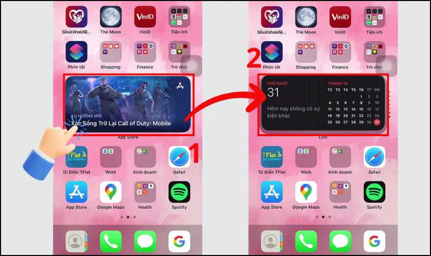 Sử dụng Widget Ngăn xếp thông minh