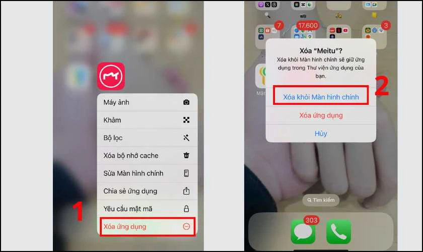 Ẩn ứng dụng khỏi màn hình chính