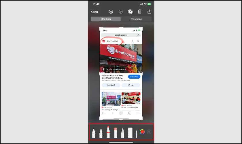 Thêm highlight cho ảnh chụp màn hình