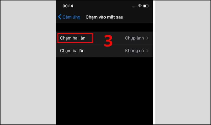 Chạm mặt lưng để thao tác nhanh đơn giản
