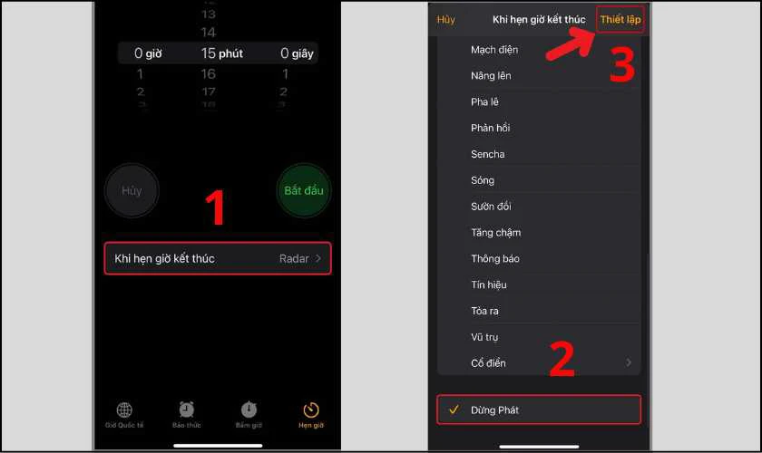 Hẹn giờ tắt nhạc, dừng video tự động