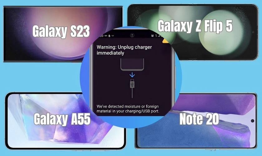 Các dòng Samsung có tính năng phát hiện độ ẩm