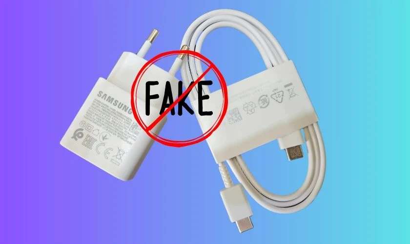 Không dùng sạc fake