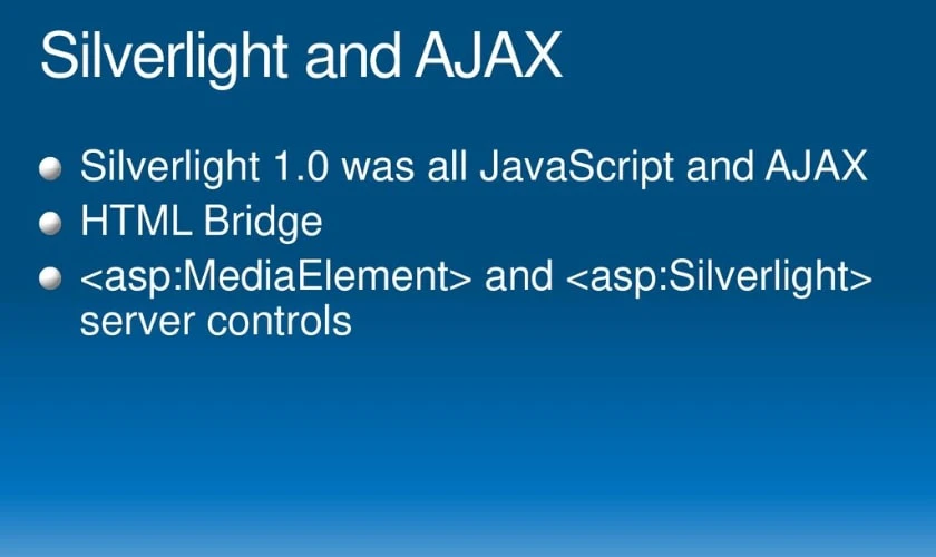 Công nghệ Silverlight và AJAX bổ sung cho nhau