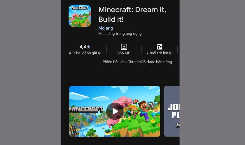 Cách tải Minecraft 1.21.9 tiếng Việt iOS
