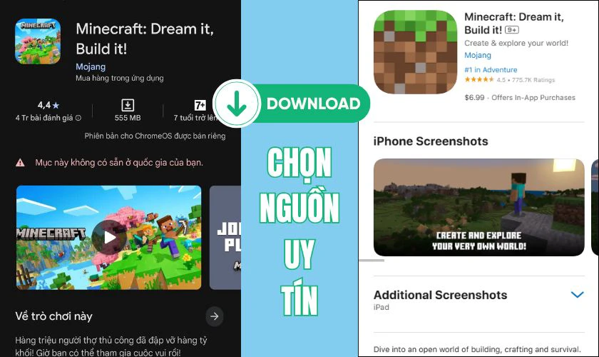 Tải game từ nguồn uy tín, tránh các nguồn APK