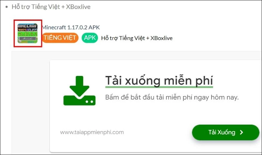 Chọn phiên bản tải xuống mong muốn