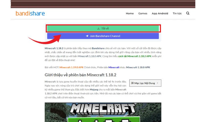 Cách tải Minecraft 1.18.2 APK Tiếng Việt miễn phí