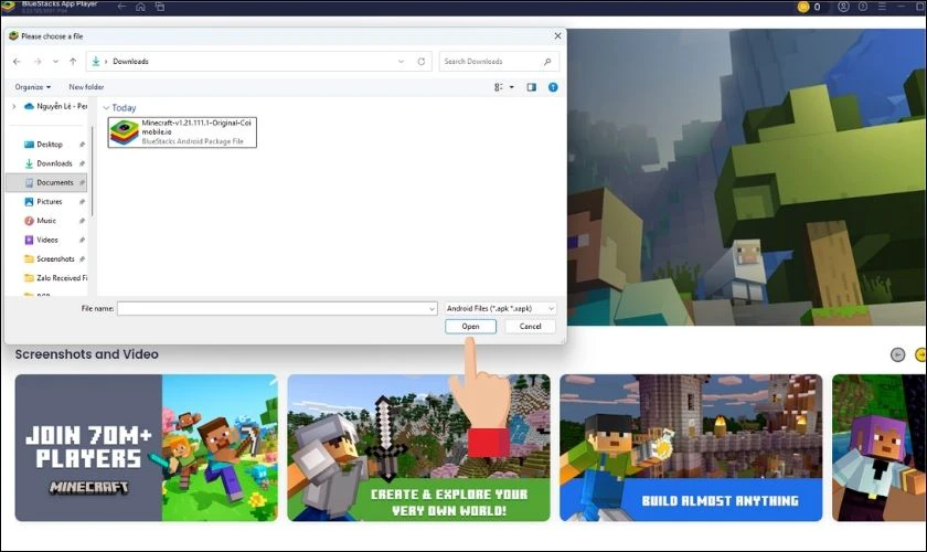 Cách tải Minecraft 1.21.112 APK trên máy tính