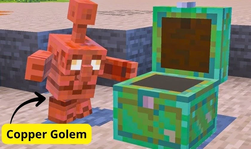 Minecraft 1.21.113 có Copper Golem là mob rất hữu dụng