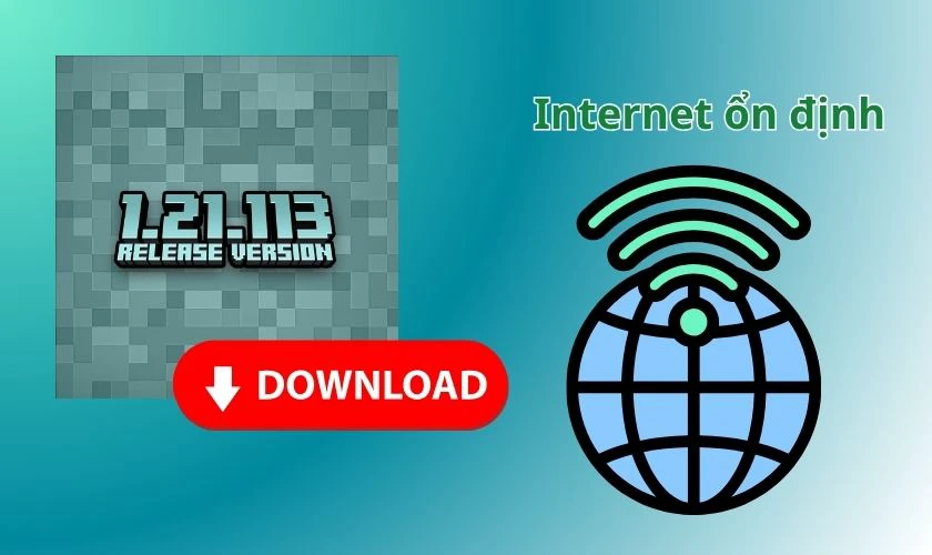 Chú ý kết nối Internet ổn định trong suốt quá trình tải