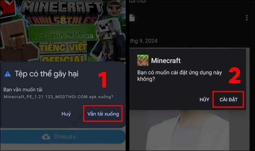 Mở file game vừa tải về