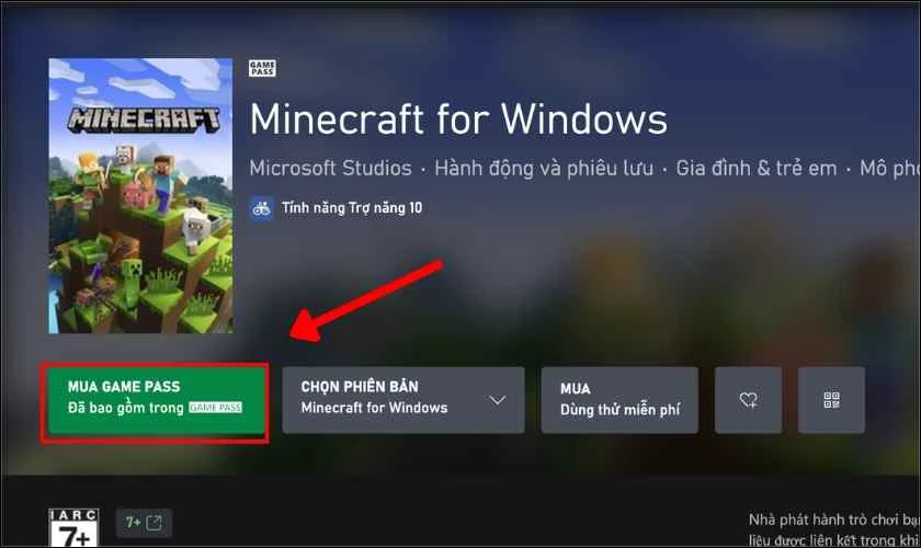 Nhấn mua game để tải về máy