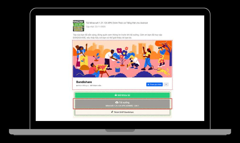 Cách tải Minecraft 1.21.124 APK tiếng Việt miễn phí trên máy tính