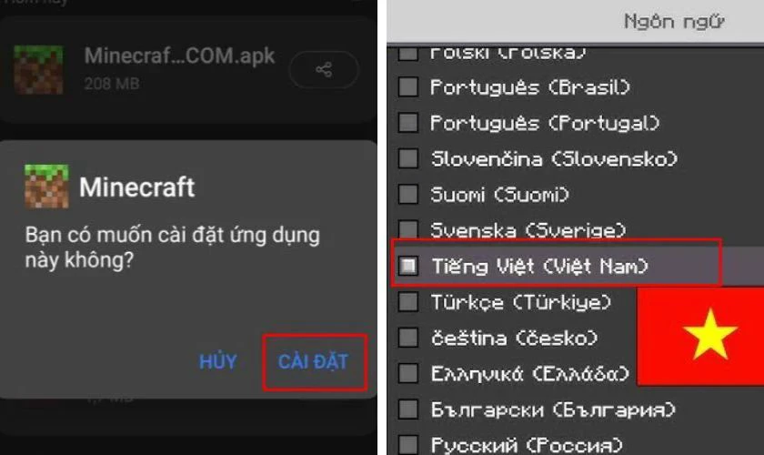 Sau khi vào game, vào Settings, chọn Language và chọn Tiếng Việt