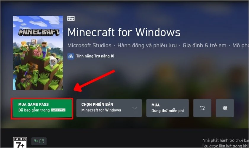 Chọn đúng game do Mojang Studios phát hành