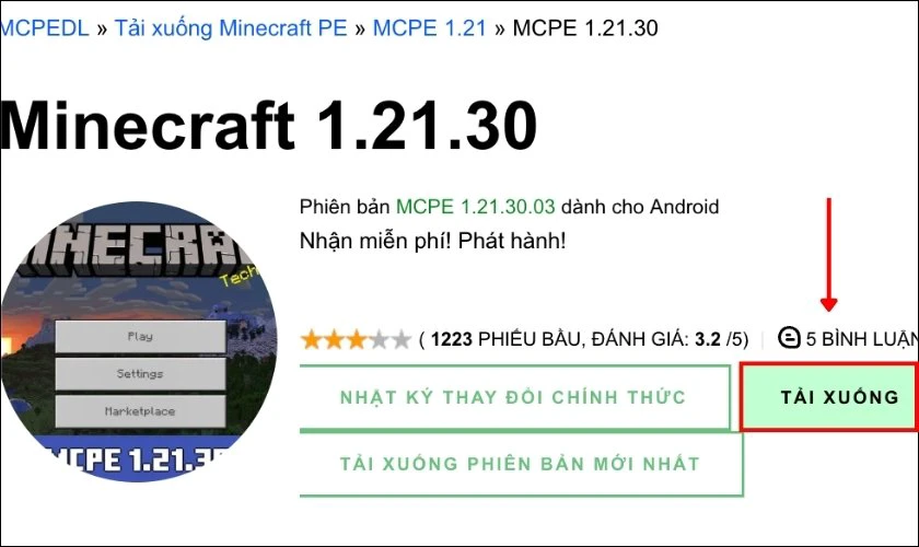 Tải file Minecraft 1.21.30 APK từ nguồn đáng tin cậy