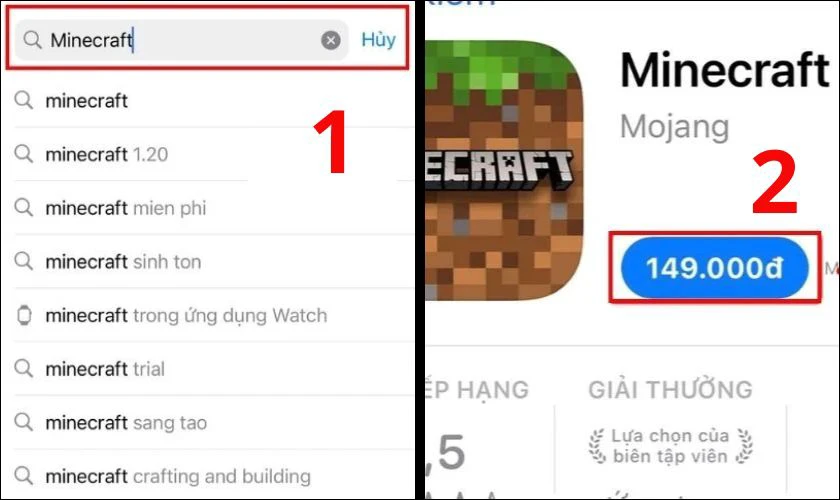 Cách tải Minecraft 1.21.44 APK tiếng Việt miễn phí iOS