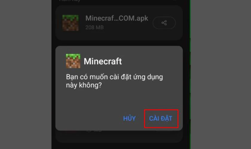Mở file APK vừa tải và tiến hành cài đặt như ứng dụng bình thường
