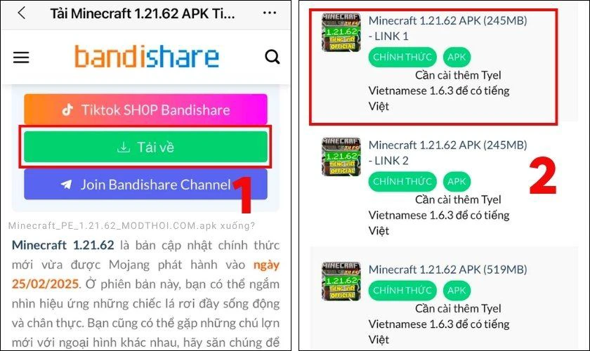 Lựa chọn phiên bản phù hợp