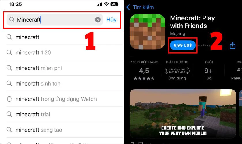 Cách tải Minecraft 1.21.7 trên iOS