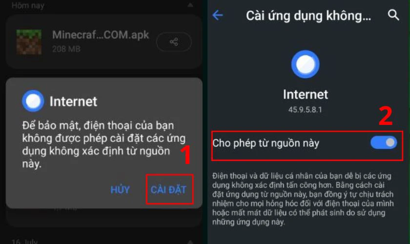 Vào Cài đặt, chọn Bảo mật