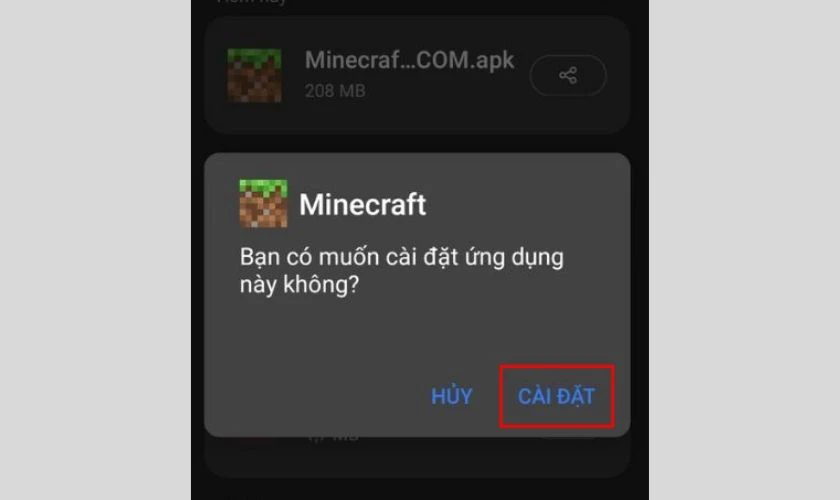 Bước 3: Cài đặt file APK trên điện thoại