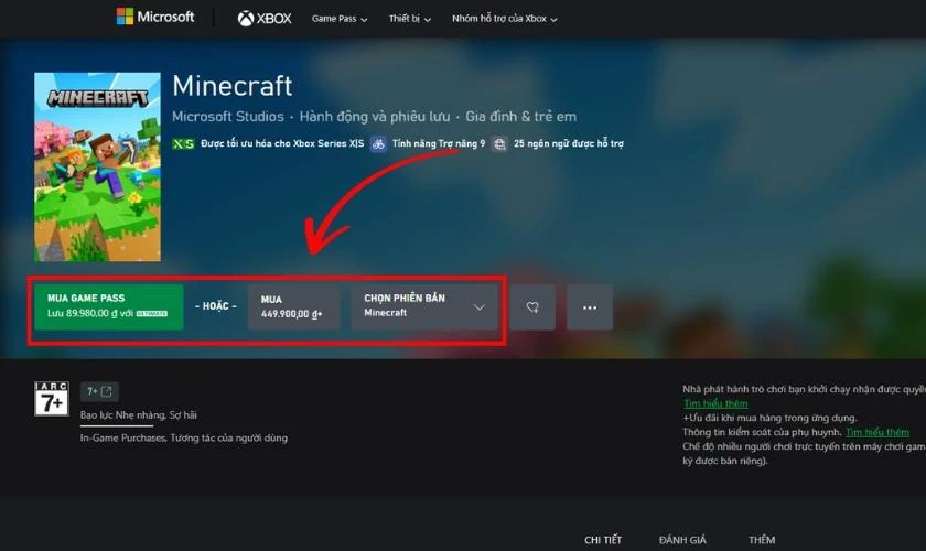 Cách tải Minecraft 1.21.92 tiếng Việt trên máy tính