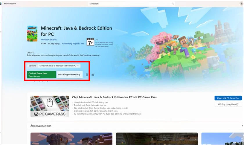 Cách tải Minecraft 1.21.93 APK tiếng Việt trên máy tính