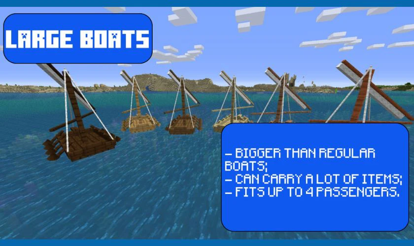 Phiên bản 1.23 cũng cải tiến giao thông thủy với tàu lớn (large boats)
