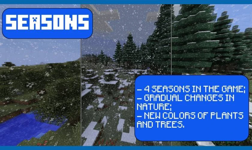 Tính năng Minecraft là hệ thống mùa (Seasons)